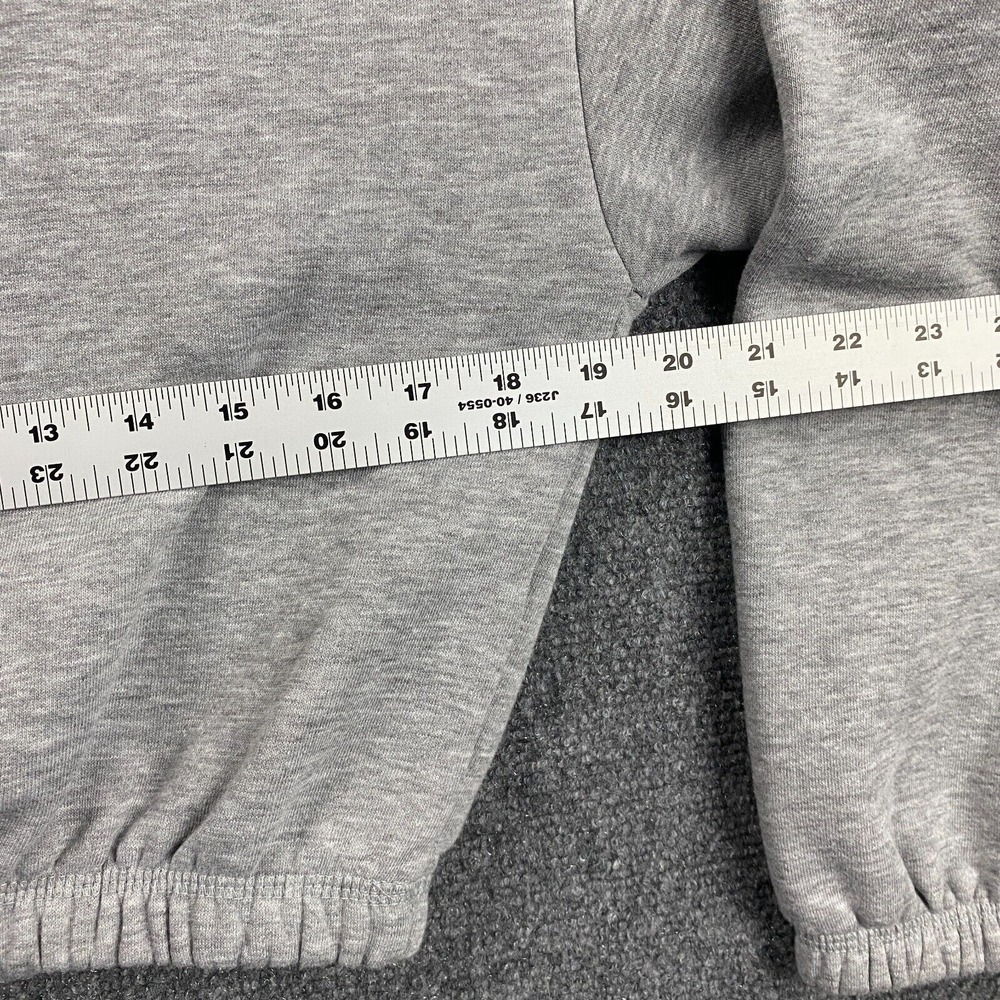 Zara Hoodie Womens Medium Gray Crop Pullover Casual Adults - Picture 6 of 10